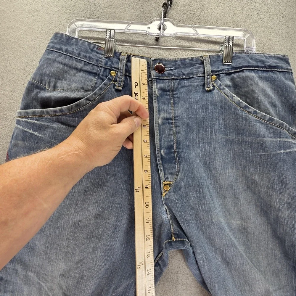 Vintage Levis Engineered Jeans Mens 34x32 Blue Buckle Back One Pocket Twisted
